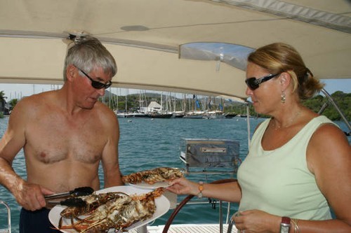 Fresh BBQ crayfish © Ian & Andrea Treleaven